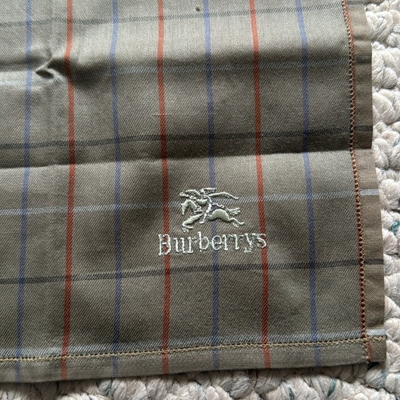 Burberry Accessories - Burberry Tan Silk Pocket Square